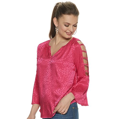 Women's Jennifer Lopez Bar Sleeve Peasant Top