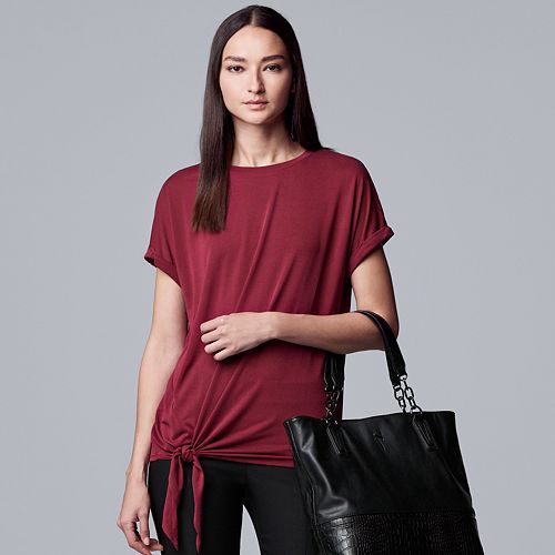 Women's Simply Vera Vera Wang Side Tie Tee