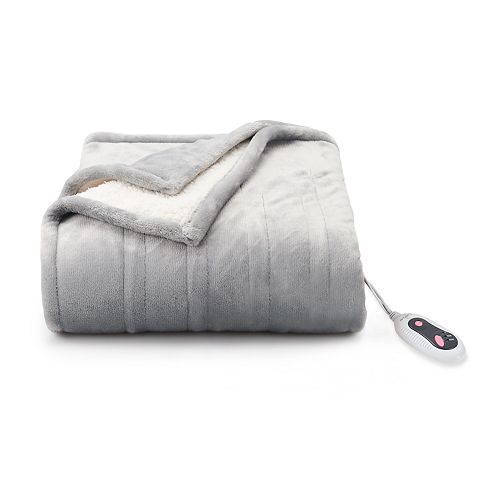 Cuddl Duds® Heated Plush to Sherpa Throw