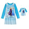 Disney's Frozen Girls 4-16 Nightgown & Doll Gown by Jammies For Your Families