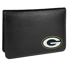 : Team Sports America NFL Green Bay Packers Black Wallet, Bi-Fold, Officially Licensed Stamped Logo, Made of Leather, Money and  Card Organizer