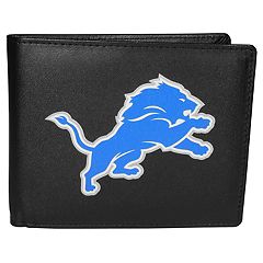 Detroit Lions Laser Engraved Trifold Leather Wallet