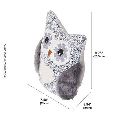 Elements Decorative Gray Owl Door Stopper