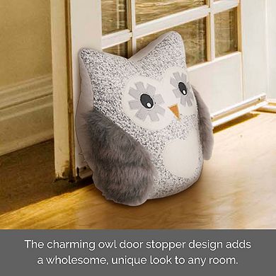 Elements Decorative Gray Owl Door Stopper