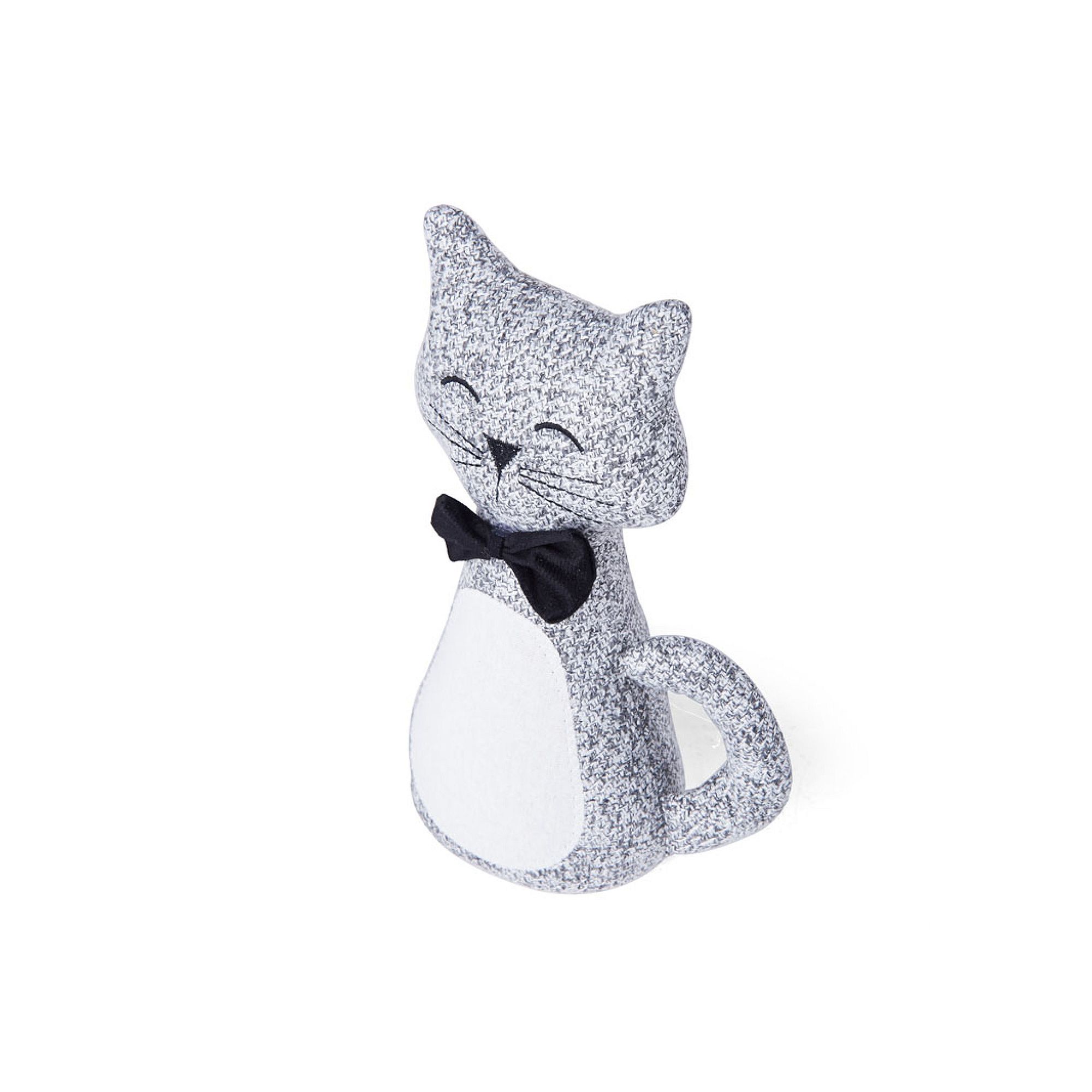 Elements Decorative Gray Cat Door Stopper
