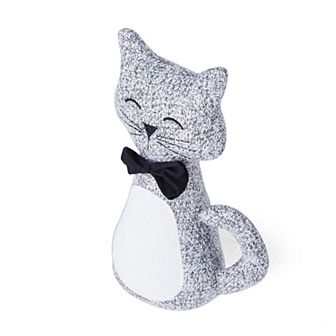 Elements Decorative Gray Cat Door Stopper