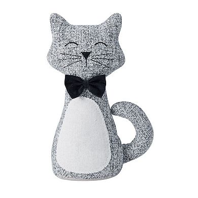 Elements Decorative Gray Cat Door Stopper