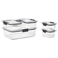 Rubbermaid Food Storage Containers - 5 Pack - Black, 2.35 c - Baker's