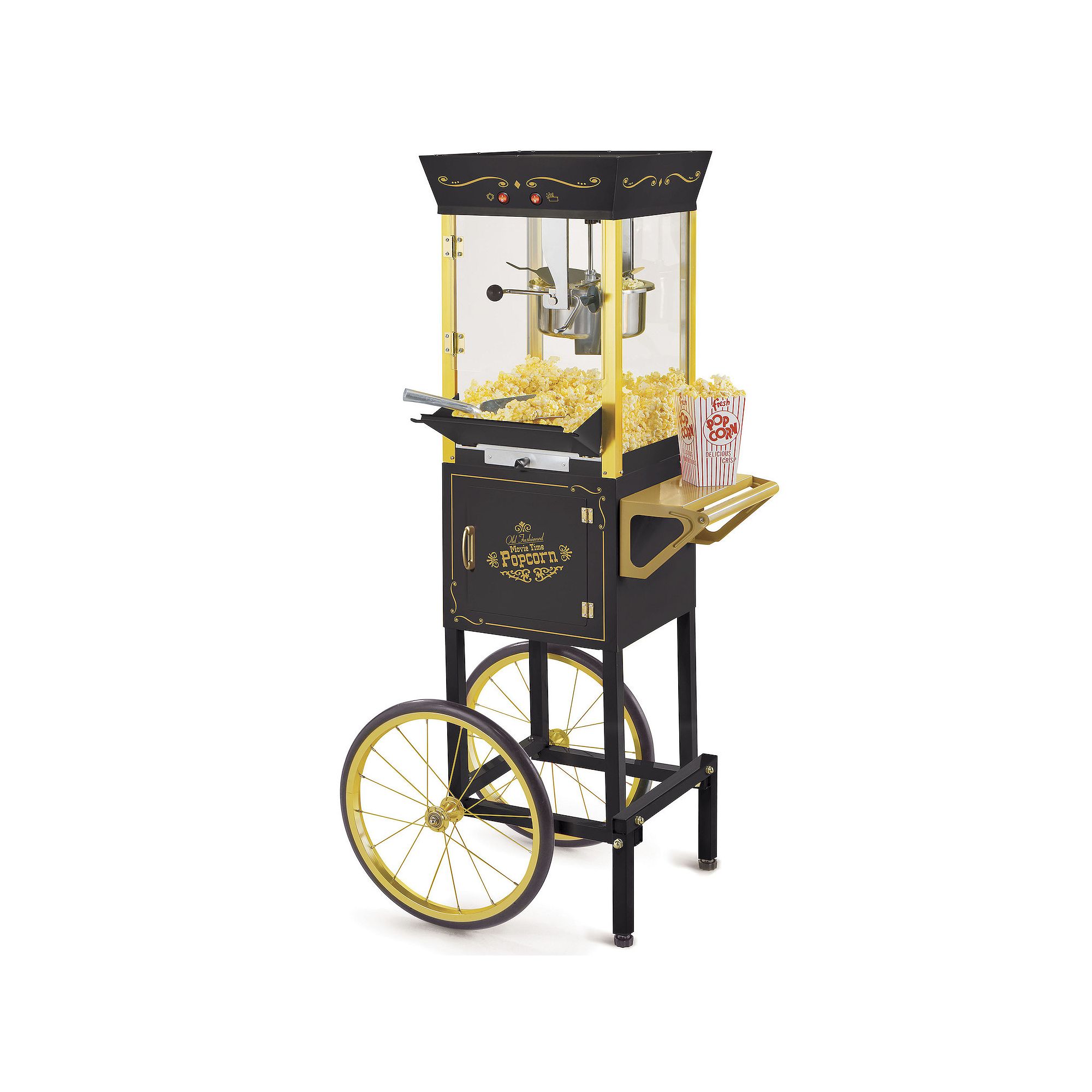 Nostalgia Electrics Vintage 8-oz. Popcorn Cart, Black