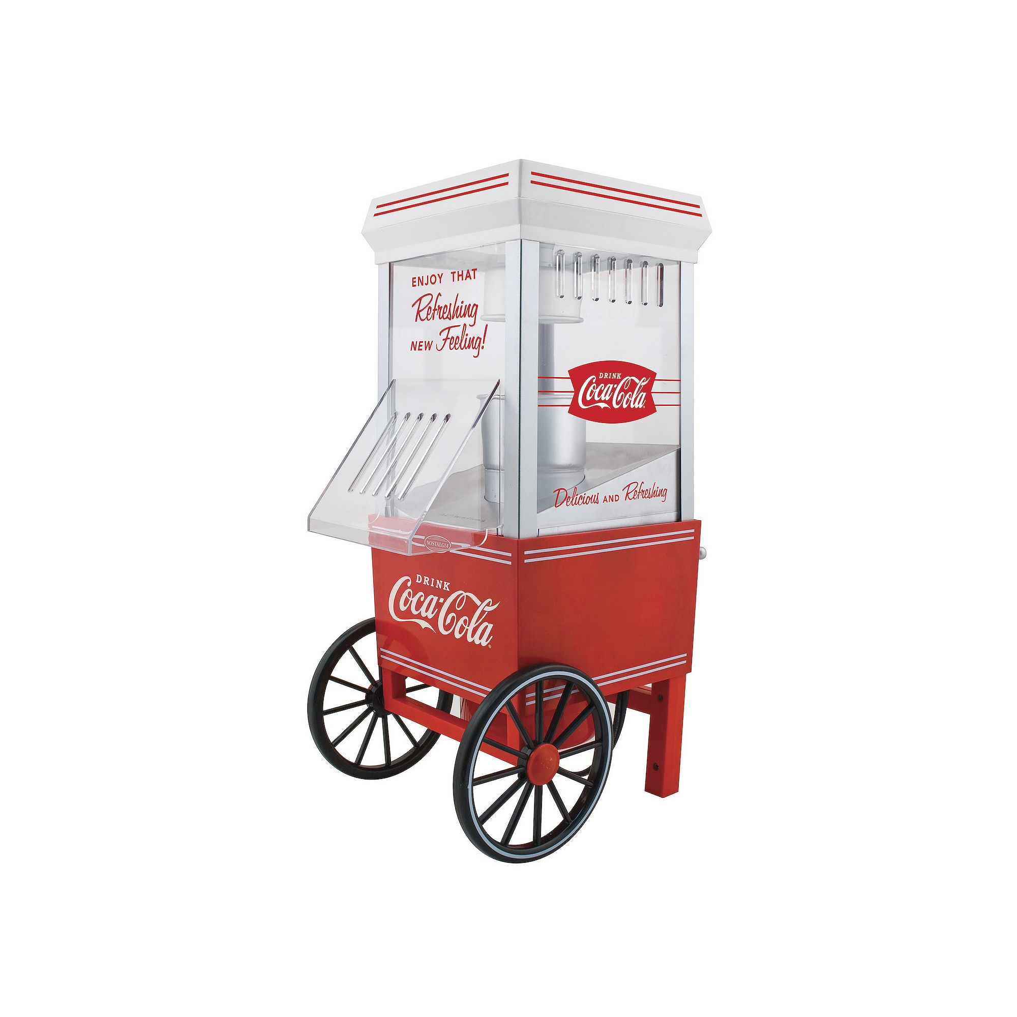 Nostalgia Electrics Coca-Cola 12-Cup Hot Air Popcorn Maker, Red