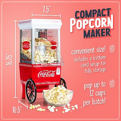 Nostalgia Electrics Coca-Cola 12-Cup Hot Air Popcorn Maker