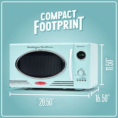 Nostalgia Electrics Retro Aqua 800-Watt Microwave Oven