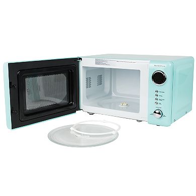 Nostalgia Electrics Retro Aqua 700-Watt Countertop Microwave Oven