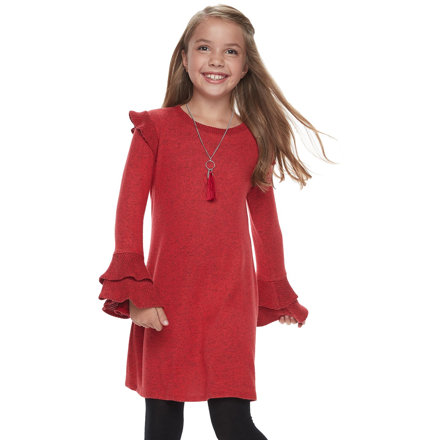 kohls girls red dress