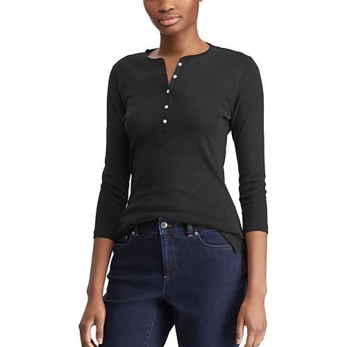 Women's Chaps Waffle Henley