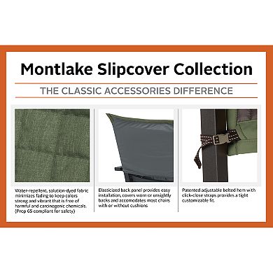 Classic Accessories Montlake FadeSafe Indoor / Outdoor Patio Chair Slipcover