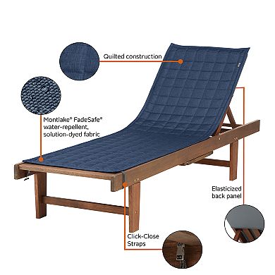Classic Accessories Montlake FadeSafe Indoor / Outdoor Patio Chaise Lounge Slipcover