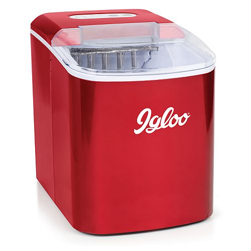 Igloo 26 Lb Retro Red Automatic Portable Countertop Ice Maker