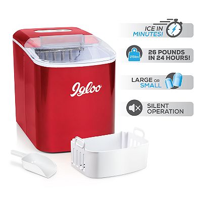 Igloo 26-lb. Retro Portable Countertop Ice Maker Machine