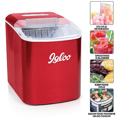 Igloo 26-lb. Retro Portable Countertop Ice Maker Machine