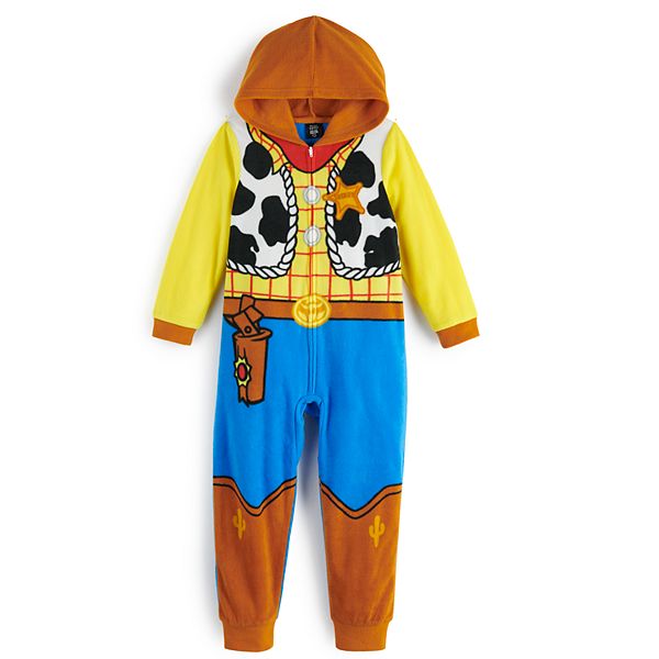 Toy Story Pyjamas PJs Playsuit Costume Disney Toy Story 4 Forky Onesie Glow in The Dark Gifts For Kids Onesie Hooded 7/8 Years, Forky Super Soft Fleece Onesies For Boys