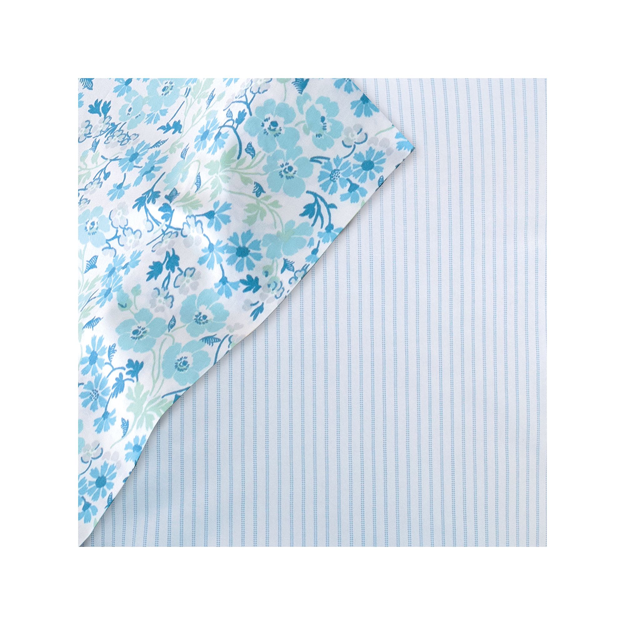 Laura Ashley Mix and Match Bonus Sheet Sets, Blue Floral