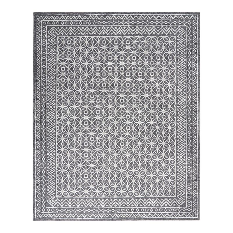 Nourison Royal Moroccan Starshine Rug, Grey, 5X7 Ft