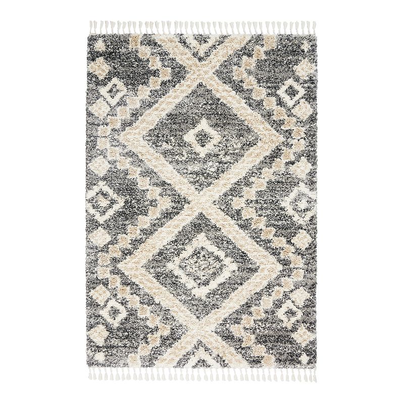 Nourison Scandinavian Hawthorn Shag Rug, Multicolor, 5X8 Ft