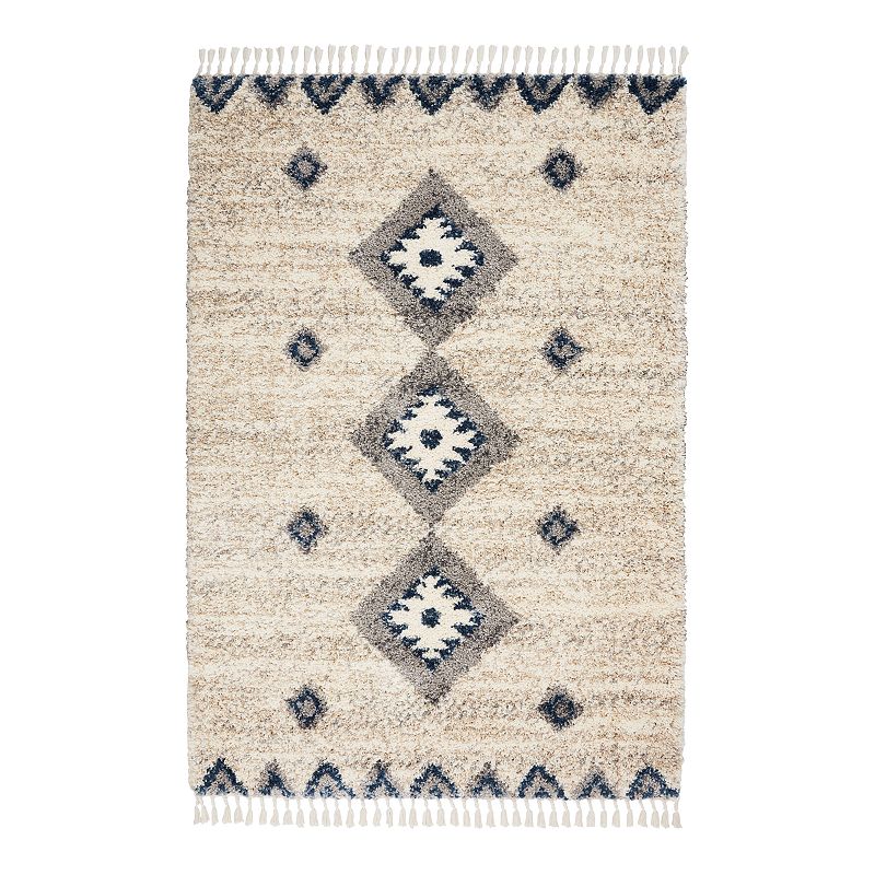 Nourison Scandinavian Blissful Shag Rug, Multicolor, 5X8 Ft