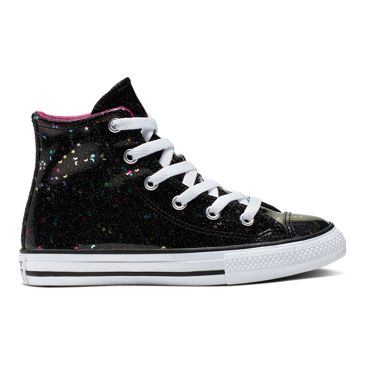 girls converse high tops black