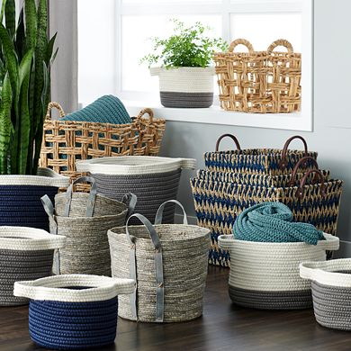 Scott Living Chevron Seagrass Basket