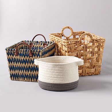 Scott Living Chevron Seagrass Basket