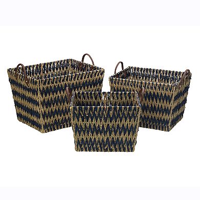 Scott Living Chevron Seagrass Basket