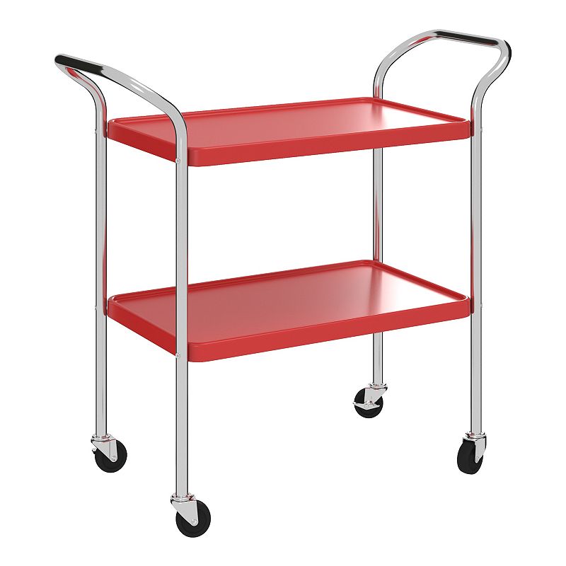 Cosco Stylaire 2 Tier Serving Cart, Red