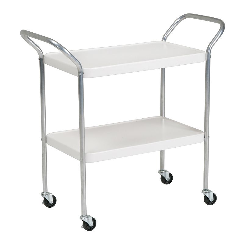51665531 Cosco Stylaire 2 Tier Serving Cart, White sku 51665531