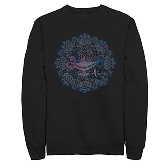 Juniors' Disney's Aladdin Genie Lamp Geometric Poster Fleece Sweater