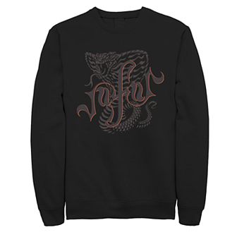 Juniors' Disney's Aladdin Jafar Snake Poster Fleece Sweater