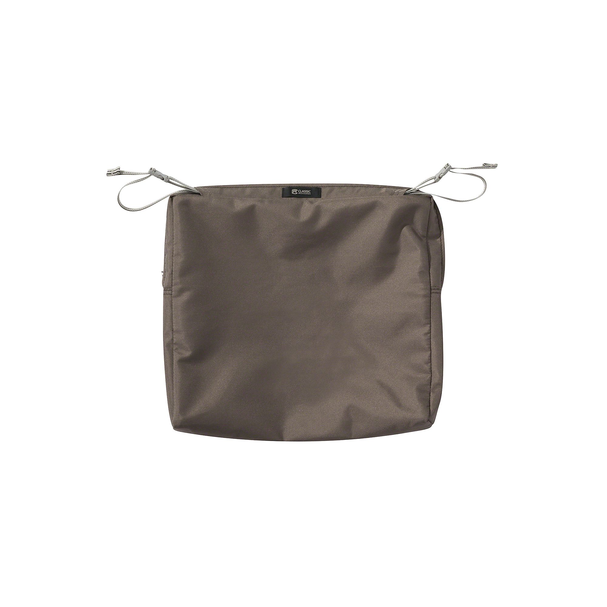 Classic Accessories Ravenna Rectangular Patio Seat Cushion Slipcover, Dark 