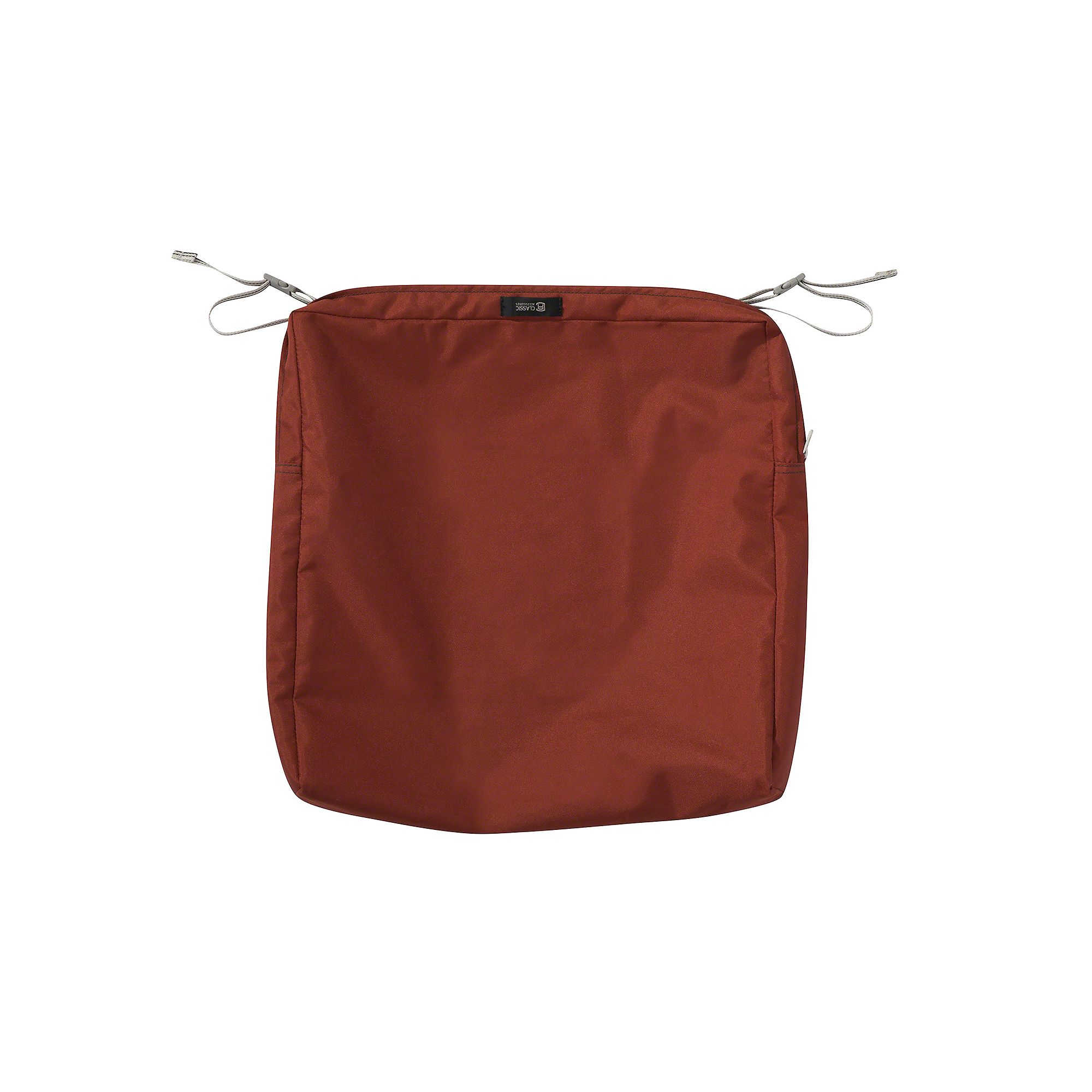 Classic Accessories Ravenna Square Patio Seat Cushion Slipcover, Spice