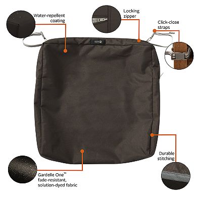Classic Accessories Ravenna Square Outdoor Patio Seat Cushion Slipcover