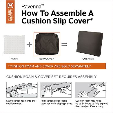 Classic Accessories Ravenna Patio Bench/Settee Cushion Slip Cover