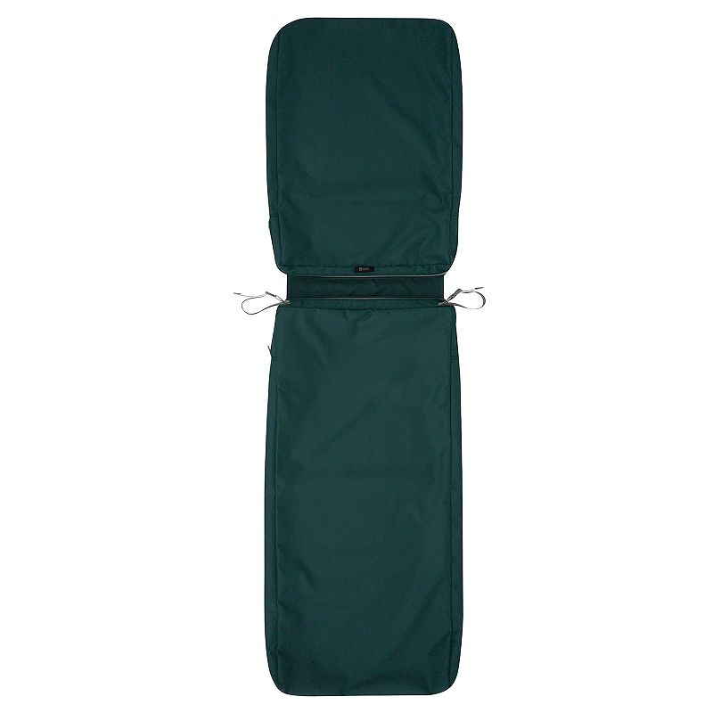 Classic Accessories Ravenna Patio Chaise Lounge Cushion Slip Cover, Green