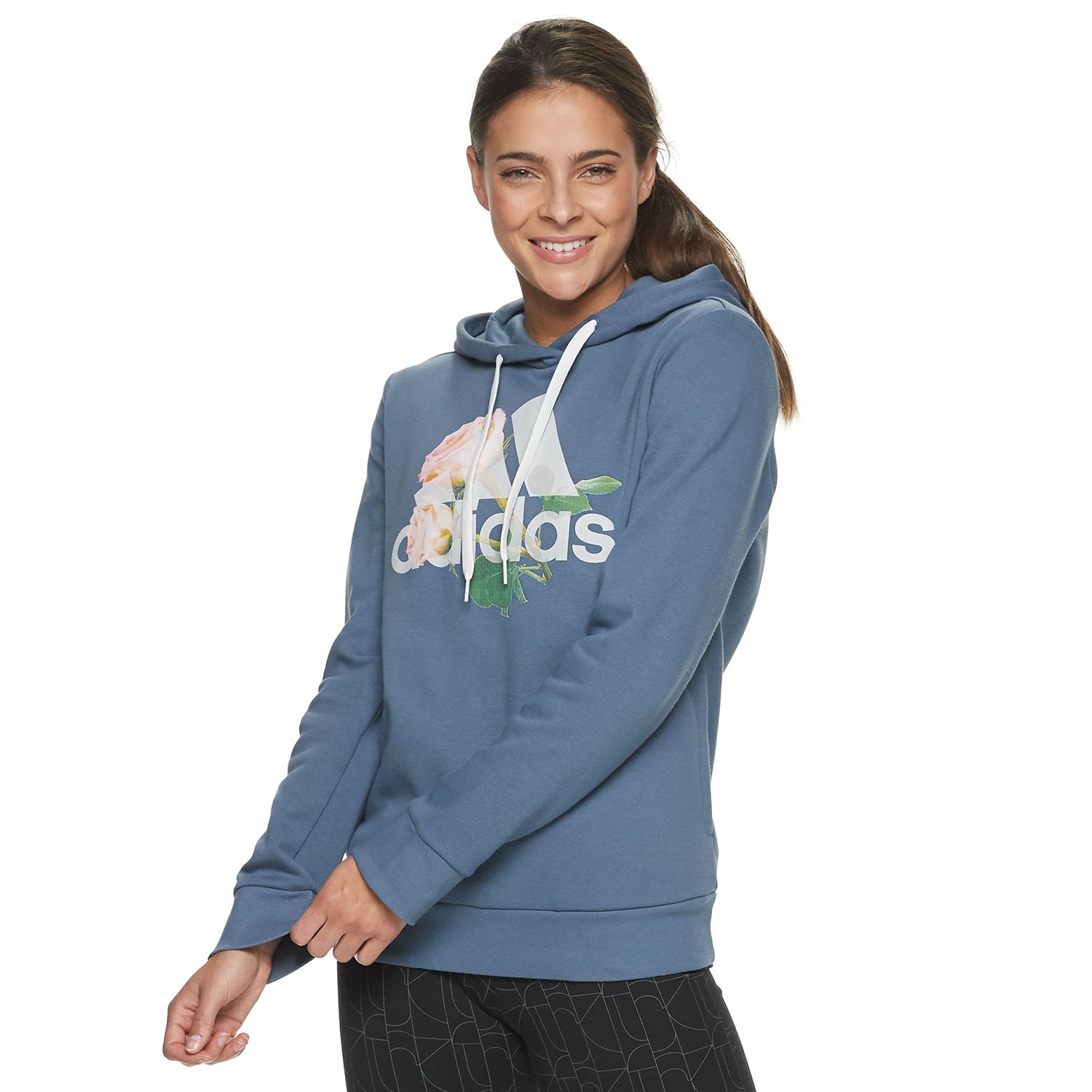 grey adidas hoodie womens