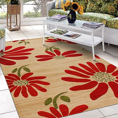 Art Carpet St. Croix Spring Daisy Beige Indoor Outdoor Rug