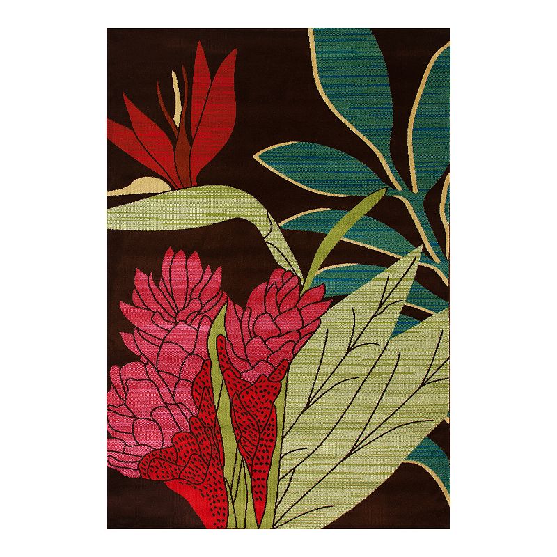 Art Carpet St. Croix Aloha Brown Indoor Outdoor Rug, Multicolor, 8X10 Ft