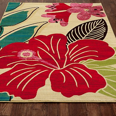 Art Carpet St. Croix Hibiscus BeigeIndoor Outdoor Rug