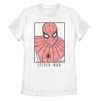 Juniors' Marvel Spider-Man Far From Home Simple Outline Poster Tee Shirt