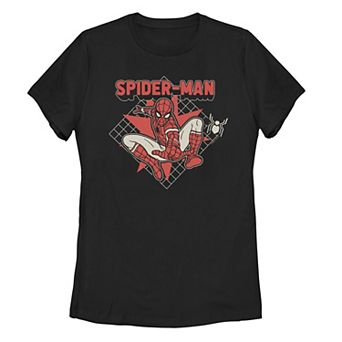 Juniors' Marvel Spider-Man Far From Home Retro Style Poster Tee Shirt