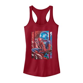 Juniors' Marvel Spider-Man Far From Home Mysterio Panel Poster Tank Top