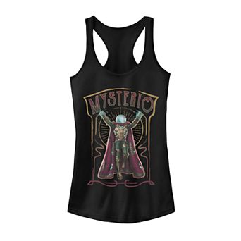 Juniors' Marvel Spider-Man Far From Home Mysterio Neon Poster Tank Top